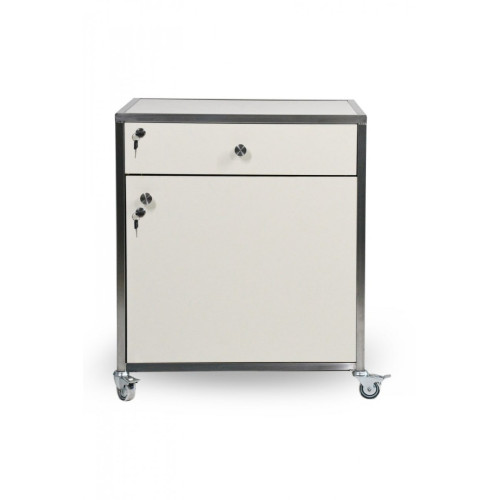 Тумба медична мобільна C.box CMM-1DD-2-NATA ALU Тумба медична мобільна C.box CMM-1DD-2-NATA ALU