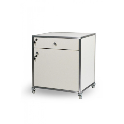 Тумба медична мобільна C.box CMM-1DD-2-NATA ALU Тумба медична мобільна C.box CMM-1DD-2-NATA ALU