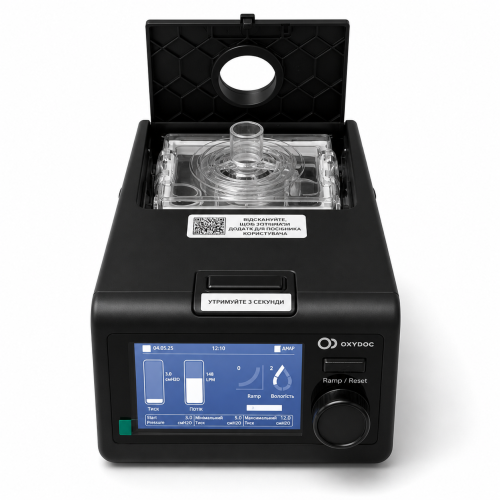 Апарат неінвазивної вентиляції OXYDOC Авто CPAP/APAP Black Edition з маскою розмір S і зволожувачем Апарат неінвазивної вентиляції OXYDOC Авто CPAP/APAP Black Edition з маскою розмір S і зволожувачем
